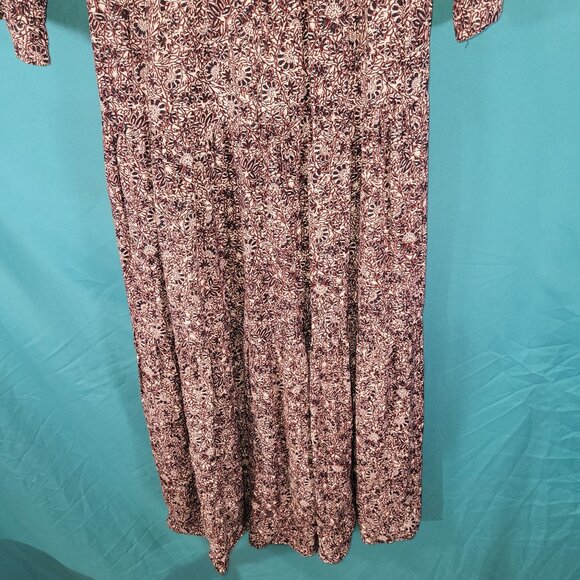 Ba&Sh Womens Floral Long Sleeve Maxi Dress Size 1 Viscose - Picture 9 of 11